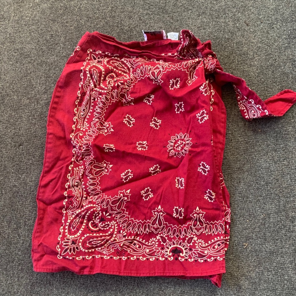Vintage bandana wrap skirt